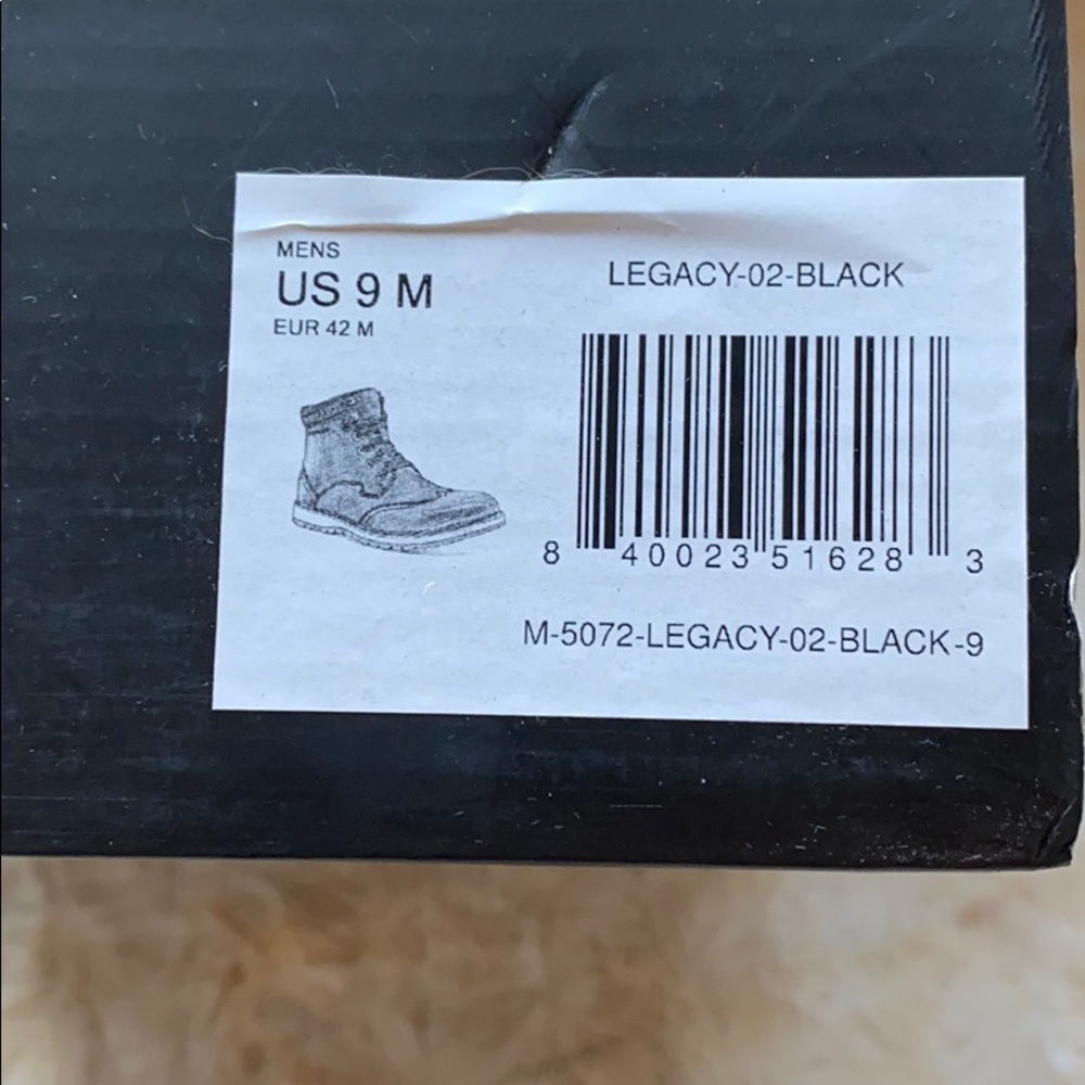 Members Only Men's Black Legacy Wingtip Boot - Picture 2 of 9